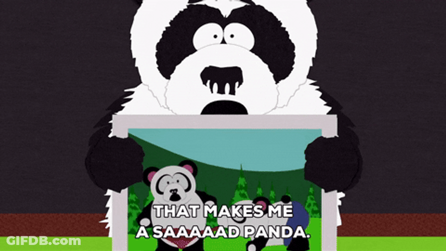 Sad Panda South Park GIF