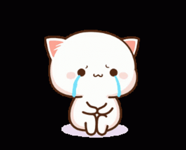 Sad Peach White Cat GIF