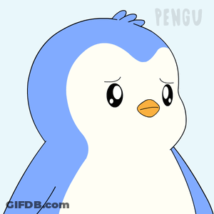 Sad Penguin With Pengu Text GIF