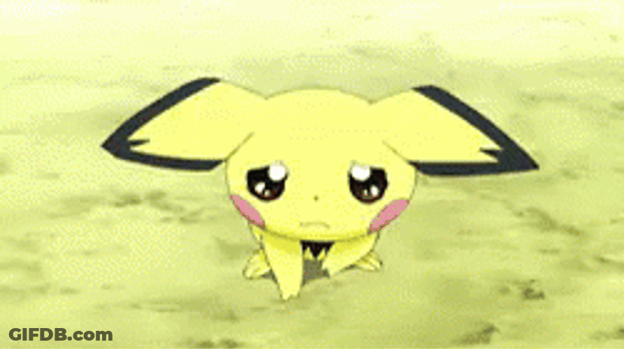 Sad Pichu Striking With Its Electric Power GIF