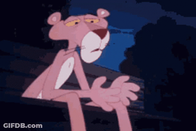 Sad Pink Panther Sighing GIF