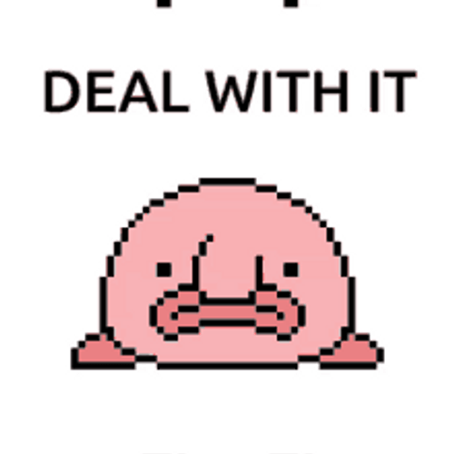 Sad Pixel Blobfish Deal With It Sunglasses GIF