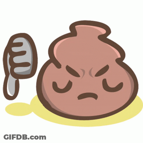 Sad Poop Emoji And Thumbs Down GIF