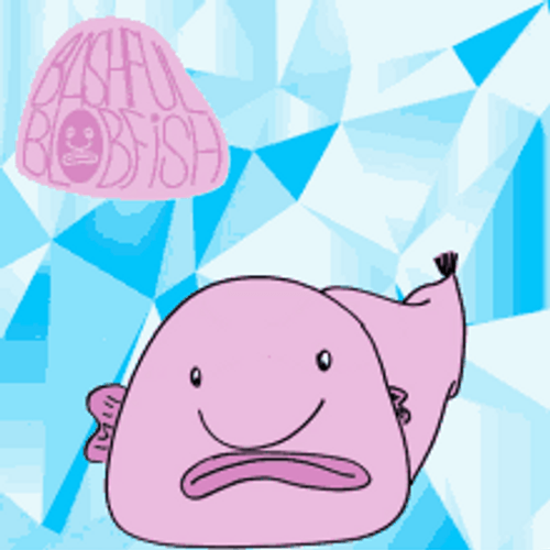Sad Purple Bashful Blobfish Bounce GIF