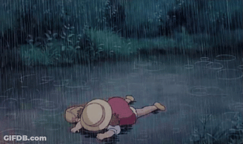 Sad Rain Miyazaki Totoro Aesthetic GIF