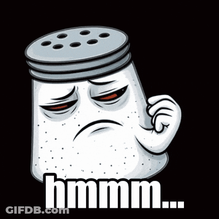 Sad Salt Shaker Saying Hmm GIF