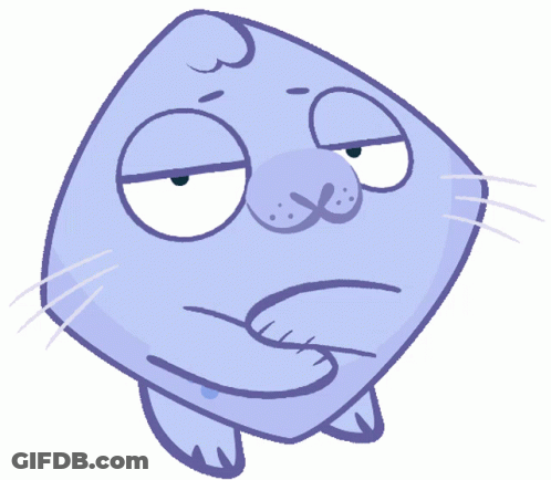 Sad Seal Cartoon GIF
