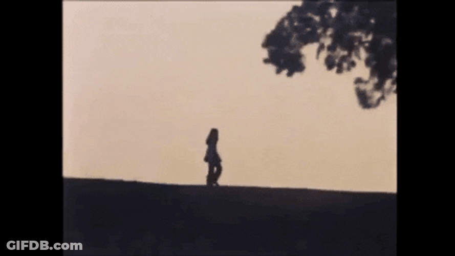 Sad Silhouette Walking Alone Aesthetic GIF