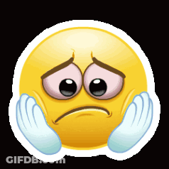 Sad Smiley Face With Hands GIF