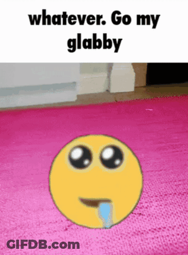 Sad Smiley With Tear On Pink Rug GIF