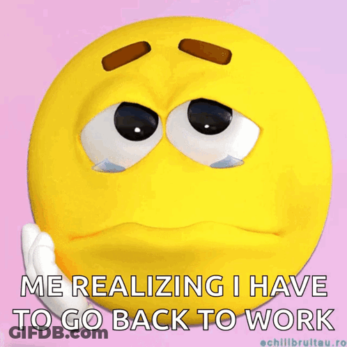 Sad Smiley With Tears Realizing Work GIF