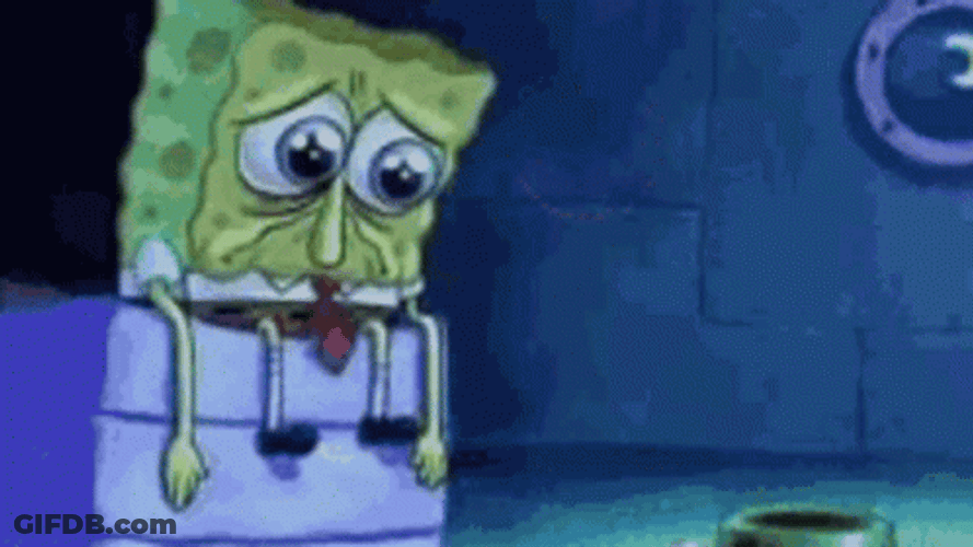 Sad Spongebob Being Alone GIF