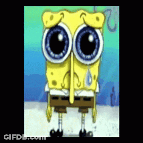 Sad Spongebob Big Eyes With Tears GIF