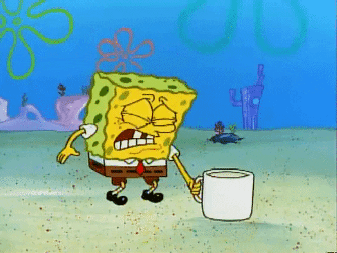 Sad Spongebob Drinking Tears GIF