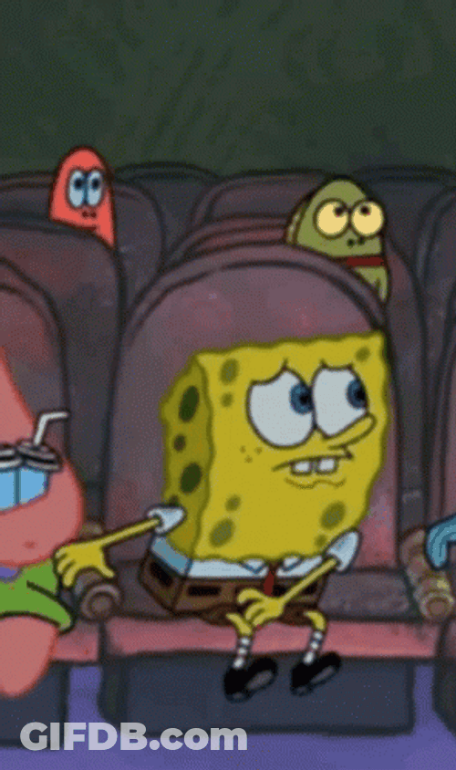 Sad Spongebob In Cinema GIF