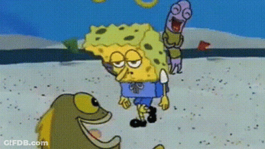 Sad Spongebob Shoulders Down GIF