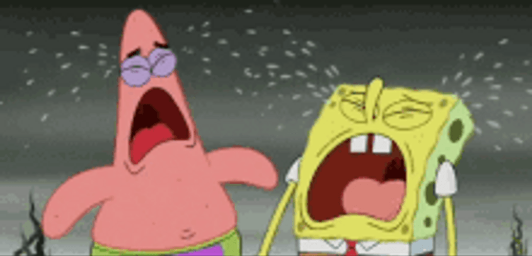 Sad SpongeBob SquarePants Crying Hard With  Patrick Star GIF