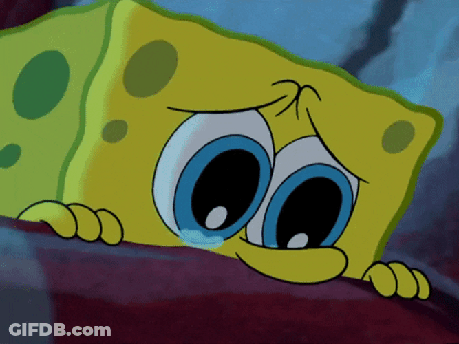 Sad Spongebob Tears Flowing GIF