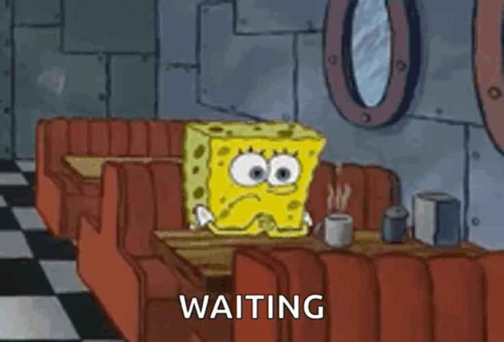 Sad Spongebob Waiting GIF