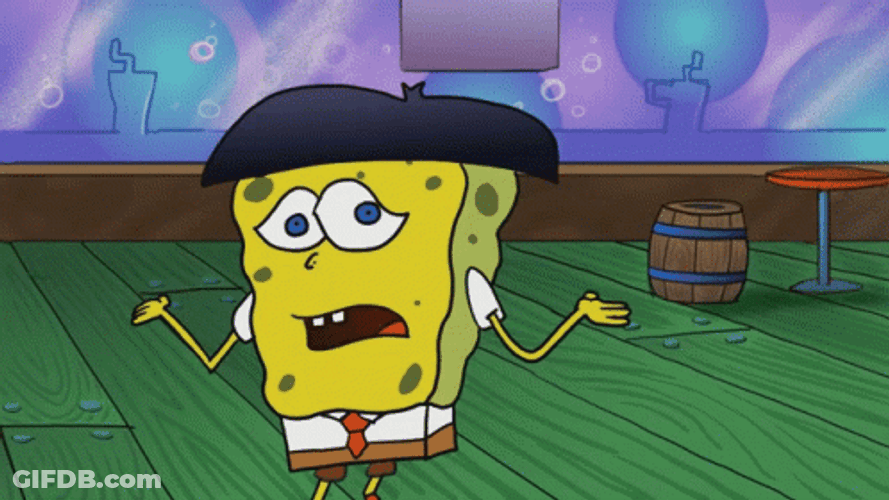 Sad Spongebob With Hair GIF