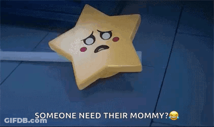 Sad Star Laying On Floor Needs Their Mommy GIF