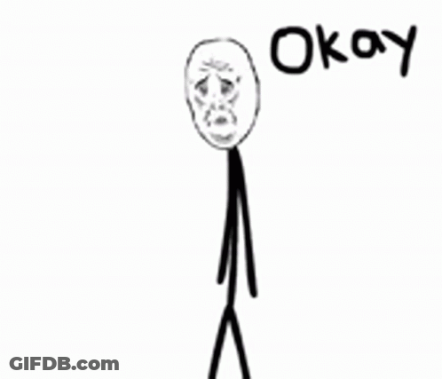 Sad Stick Figure Saying Okay GIF