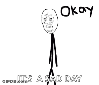 Sad Stick Figure Saying Sad Day GIF