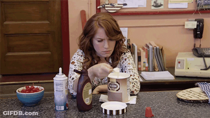 Sad Stress Eating GIF