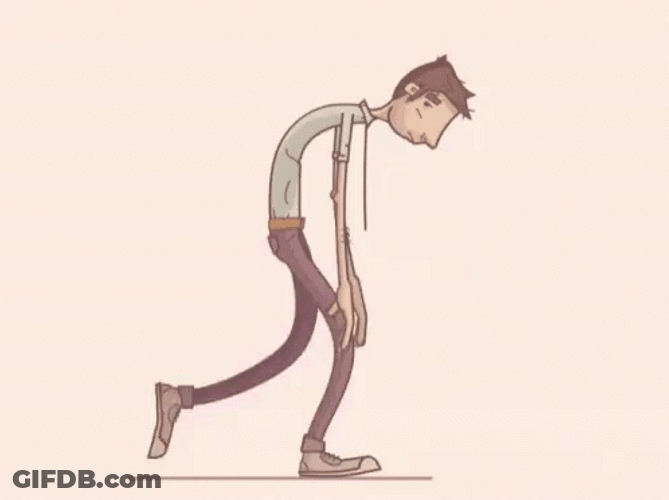 Sad Tall Guy Walking Gaunt GIF