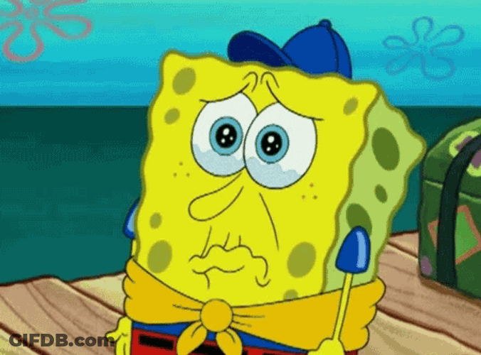 Sad Teary Spongebob GIF