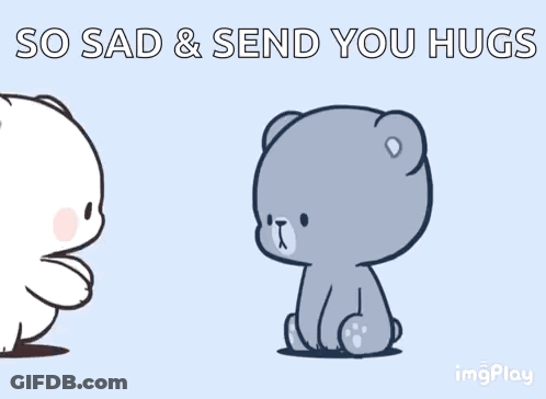 Sad Teddy Bears Sending Hugs GIF