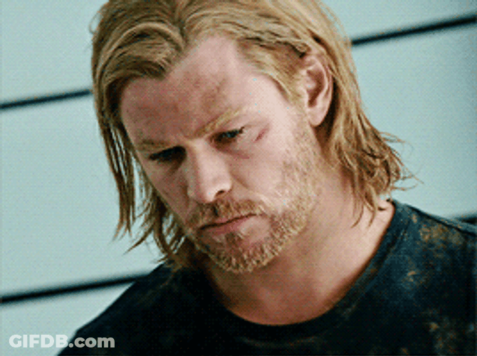 Sad Thor Actor Hemsworth GIF