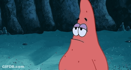 Sad Tired Patrick Star From SpongeBob SquarePants GIF