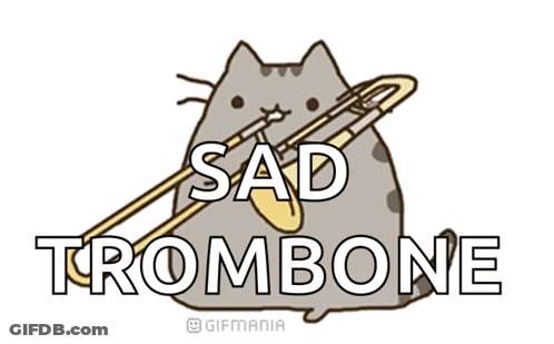 Sad Trombone Cat Playing Trombone GIF
