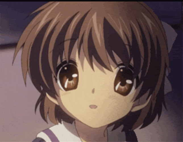 Sad Ushio Okazaki Anime Girl GIF