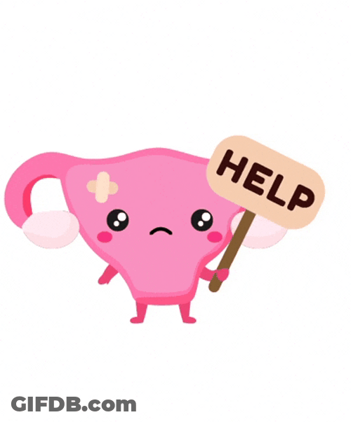 Sad Uterus Asking Help To Circulatory System GIF
