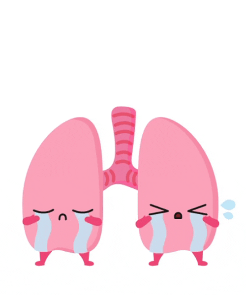 Sad Weeping Lungs Animation GIF