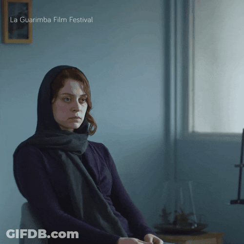 Sad Woman Overthinking Staring Blankly GIF
