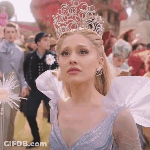 Sad Woman With Crown GIF