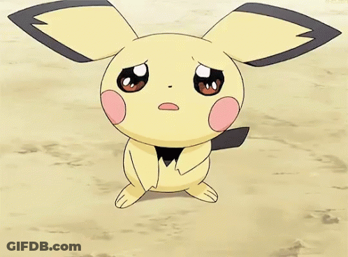 Sad Yellow And Black Pokemon Standing GIF