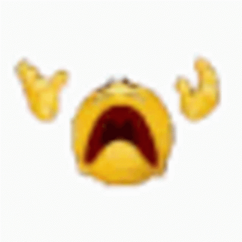 Sad Yellow Emoji Disappearing GIF