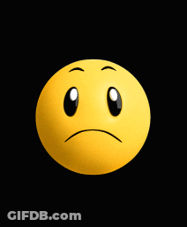 Sad Yellow Smiley GIF