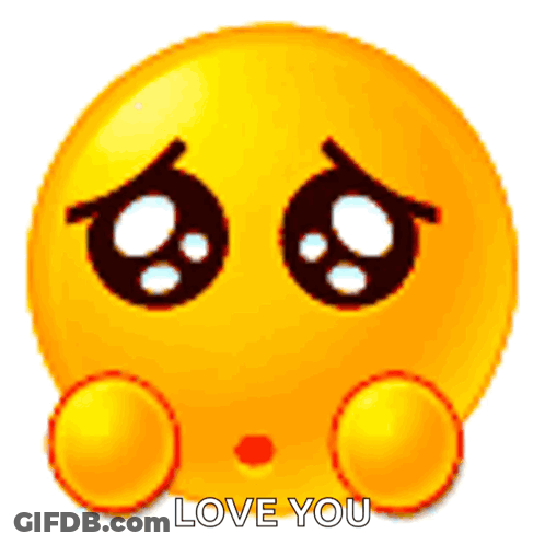 Sad Yellow Smiley Saying Love You GIF