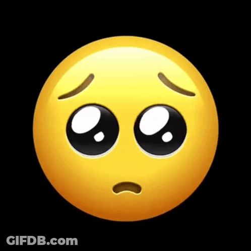 Sad Yellow Smiley With Black Eyes GIF