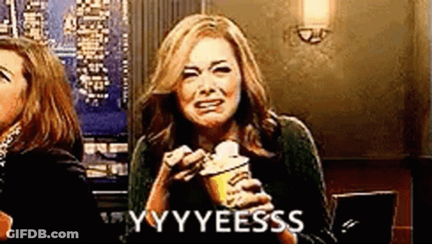 Sad Yes Emma Stone Eating Ice Cream GIF
