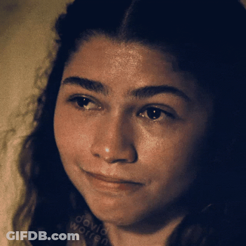 Sad Yes Zendaya Nod GIF