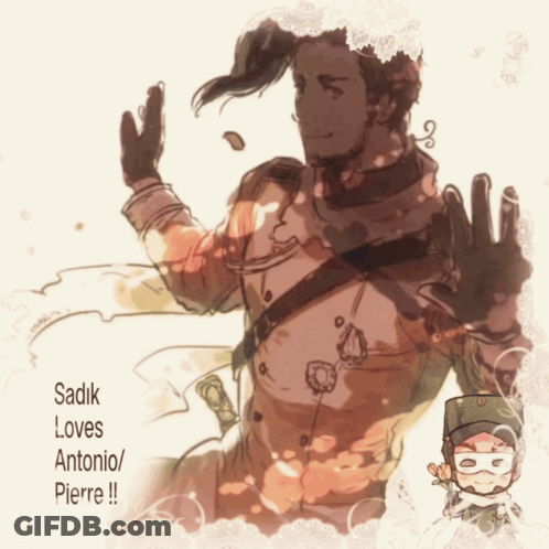 Sadik Loves Antonio / Pierre Drawing GIF