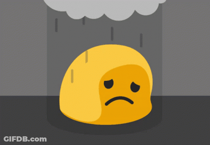 Sadness Emoji Rain Falling GIF