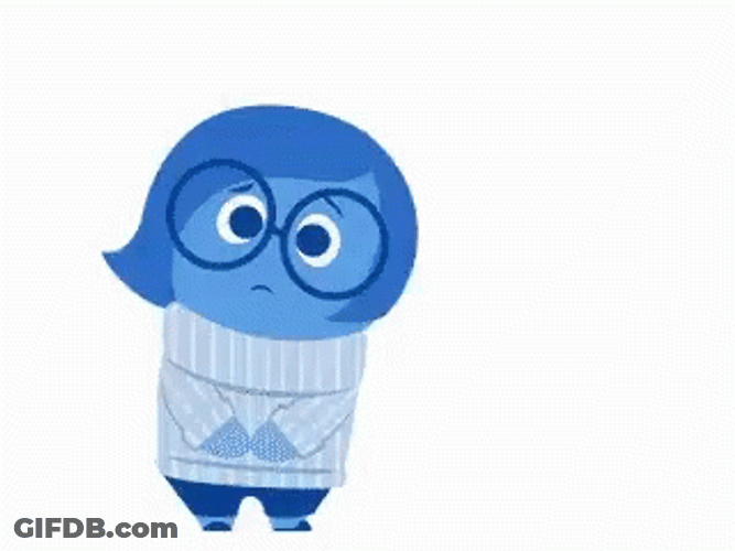 Sadness Inside Out Flop Sticker GIF