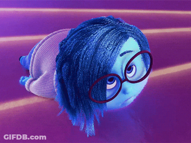 Sadness Inside Out Tired And Lying GIF